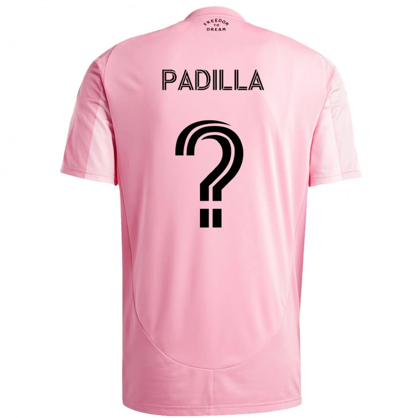 Danxen Criança Camisola Leandro Padilla #0 Rosa Preto Principal 2025/26 Camisa Brasil