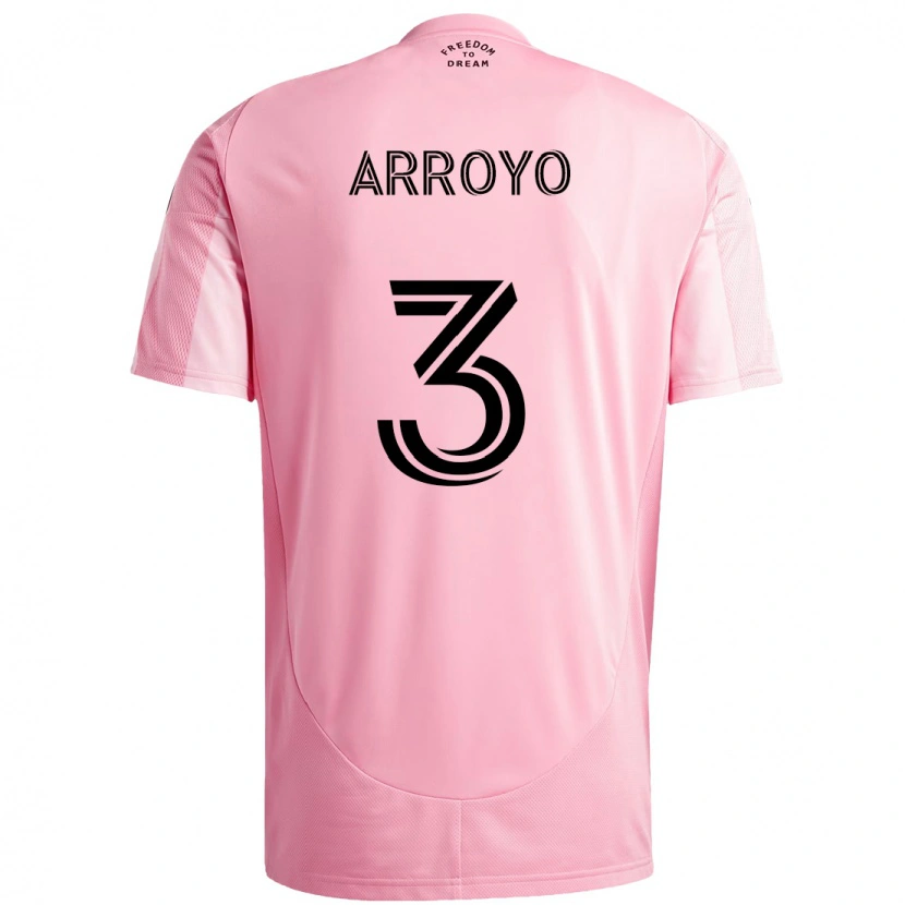 Danxen Criança Camisola Dixon Arroyo #3 Rosa Preto Principal 2025/26 Camisa Brasil