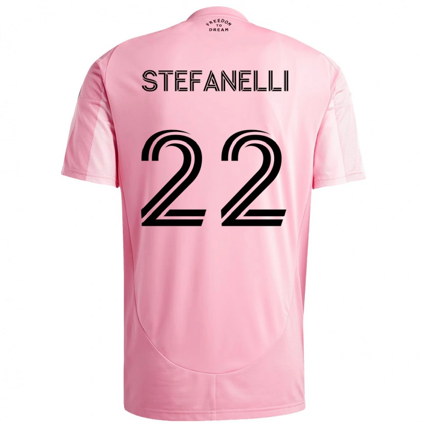 Danxen Criança Camisola Nicolás Stefanelli #22 Rosa Preto Principal 2025/26 Camisa Brasil