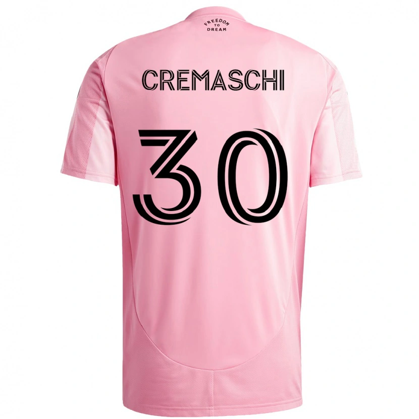 Danxen Criança Camisola Benja Cremaschi #30 Rosa Preto Principal 2025/26 Camisa Brasil