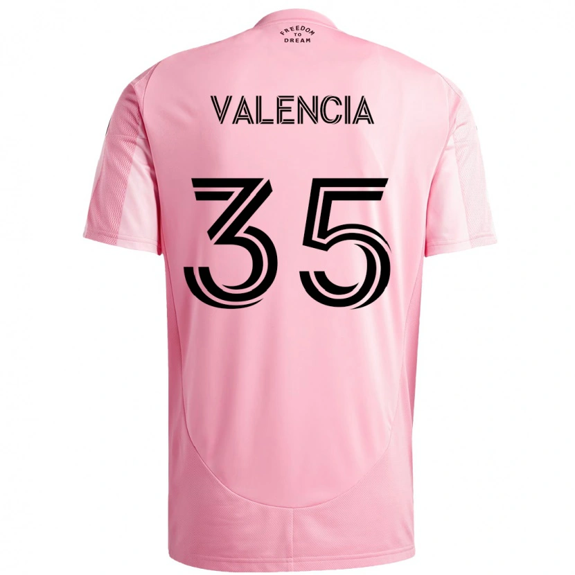 Danxen Criança Camisola Felipe Valencia #35 Rosa Preto Principal 2025/26 Camisa Brasil