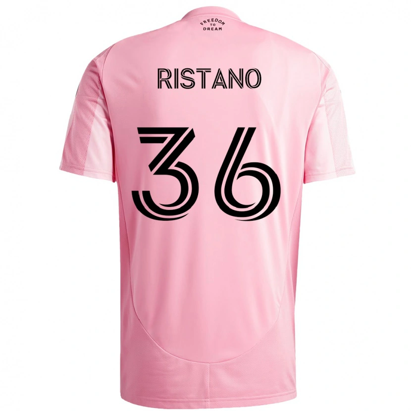 Danxen Criança Camisola Alejo Ristano #36 Rosa Preto Principal 2025/26 Camisa Brasil