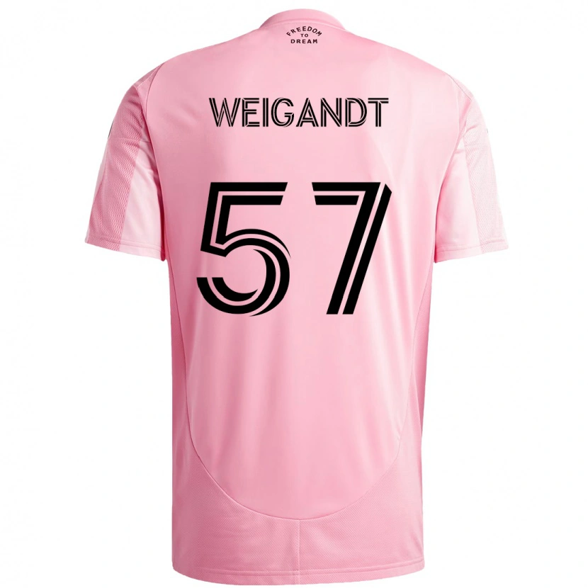 Danxen Criança Camisola Marcelo Weigandt #57 Rosa Preto Principal 2025/26 Camisa Brasil