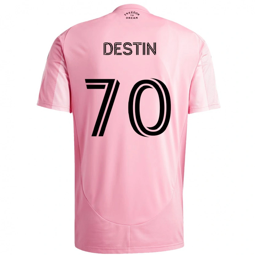 Danxen Criança Camisola Bryan Destin #70 Rosa Preto Principal 2025/26 Camisa Brasil