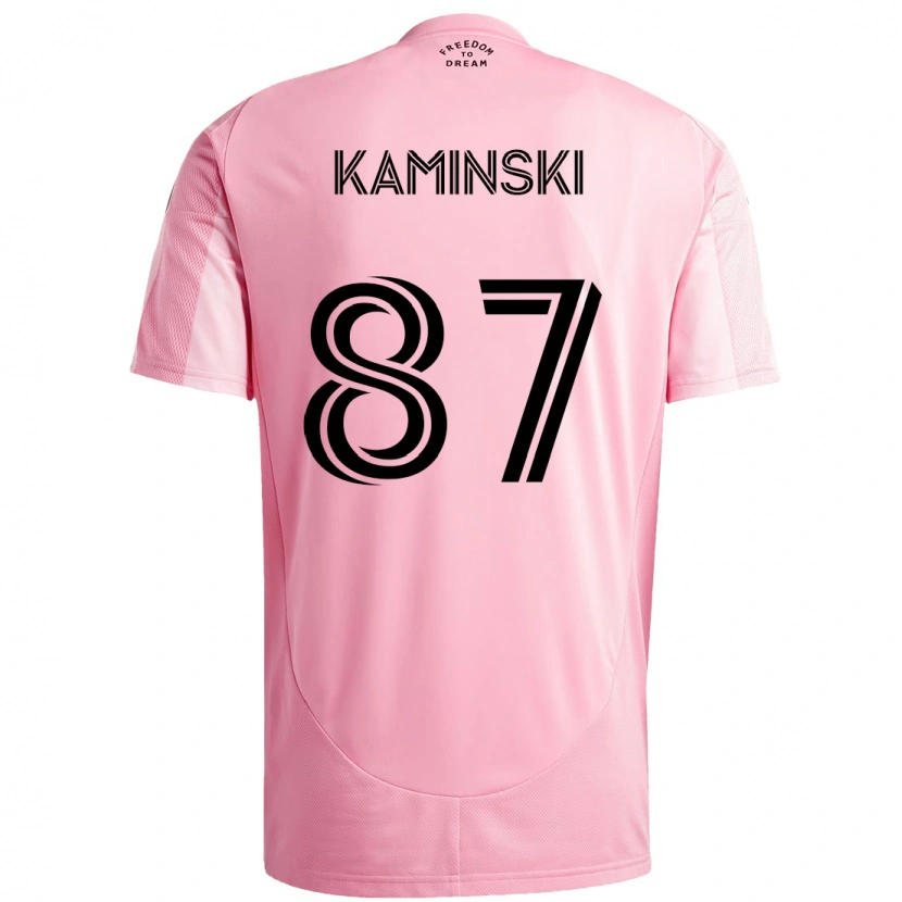 Danxen Criança Camisola Brett Kaminski #87 Rosa Preto Principal 2025/26 Camisa Brasil