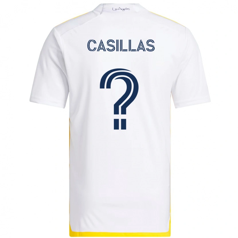 Danxen Criança Camisola Victor Casillas #0 Branco Amarelo Principal 2025/26 Camisa Brasil
