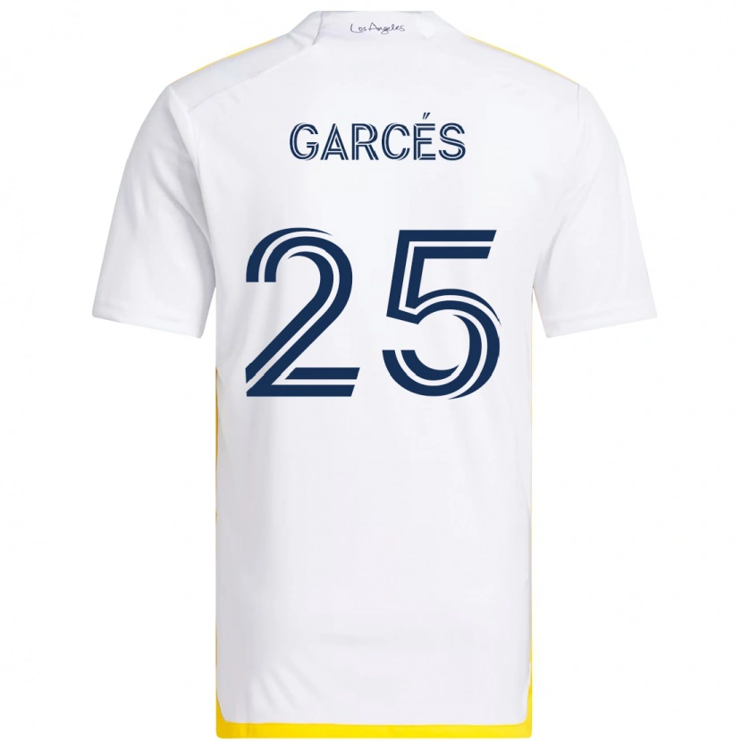 Danxen Criança Camisola Carlos Garcés #25 Branco Amarelo Principal 2025/26 Camisa Brasil