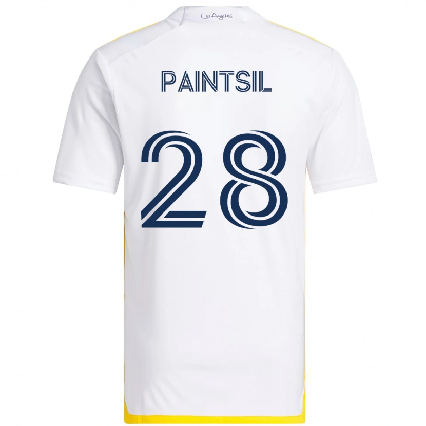 Danxen Criança Camisola Joseph Paintsil #28 Branco Amarelo Principal 2025/26 Camisa Brasil