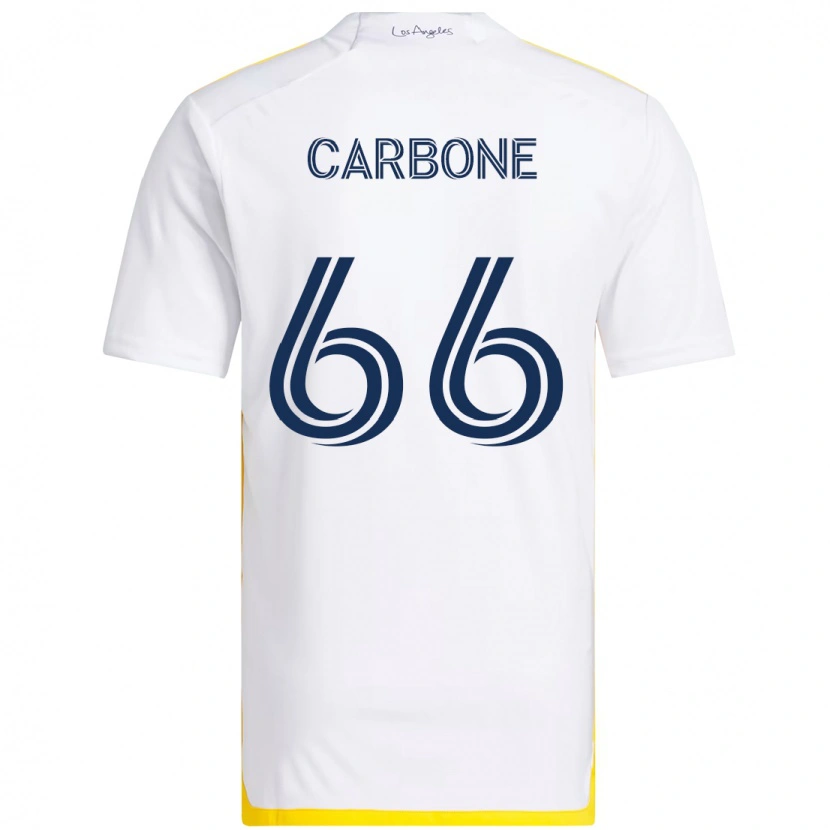 Danxen Criança Camisola Matteo Carbone #66 Branco Amarelo Principal 2025/26 Camisa Brasil