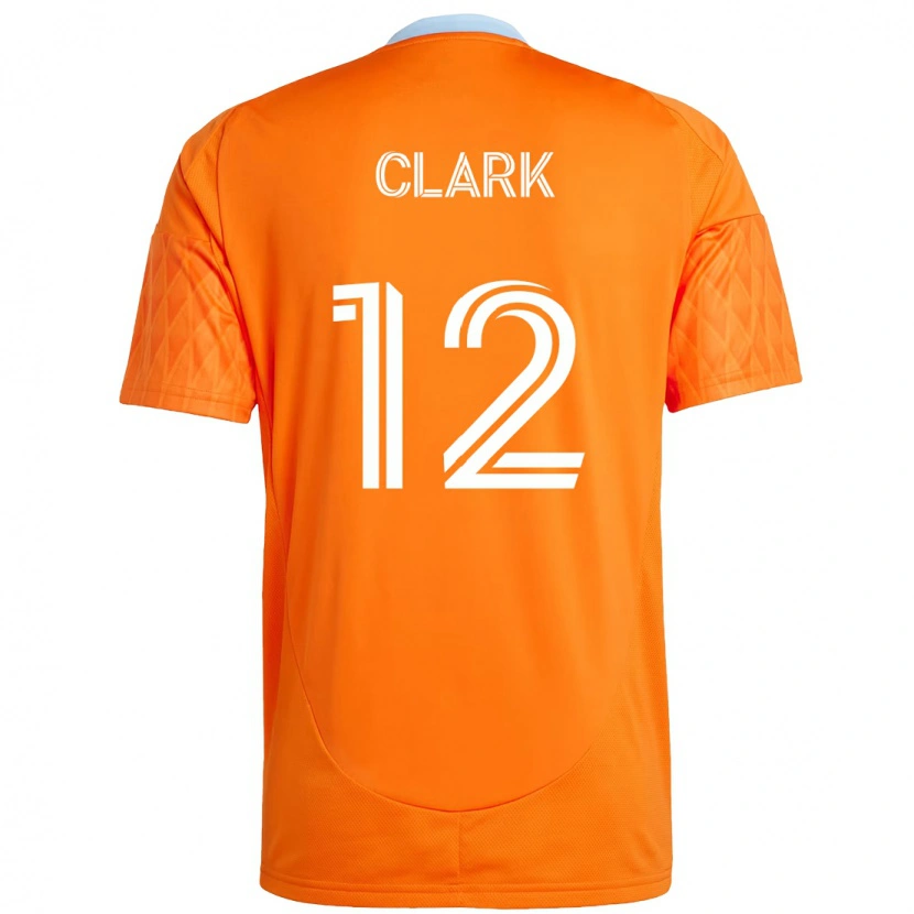 Danxen Criança Camisola Steve Clark #12 Laranja Branco Principal 2025/26 Camisa Brasil