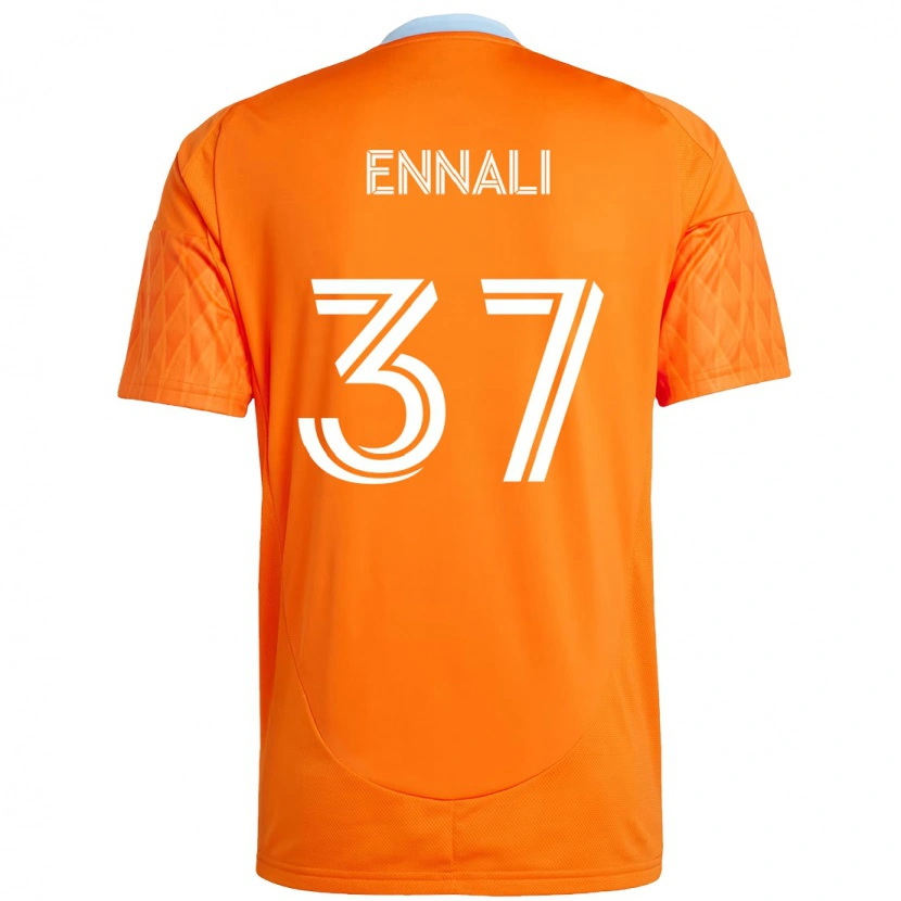 Danxen Criança Camisola Lawrence Ennali #37 Laranja Branco Principal 2025/26 Camisa Brasil