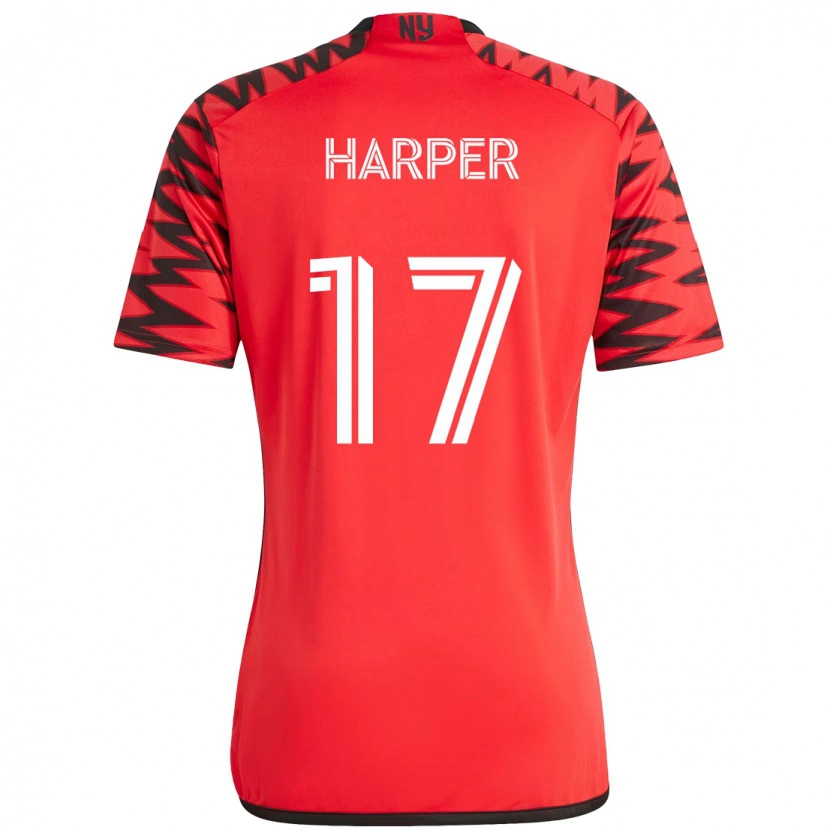 Danxen Criança Camisola Cameron Harper #17 Vermelho Preto Principal 2025/26 Camisa Brasil