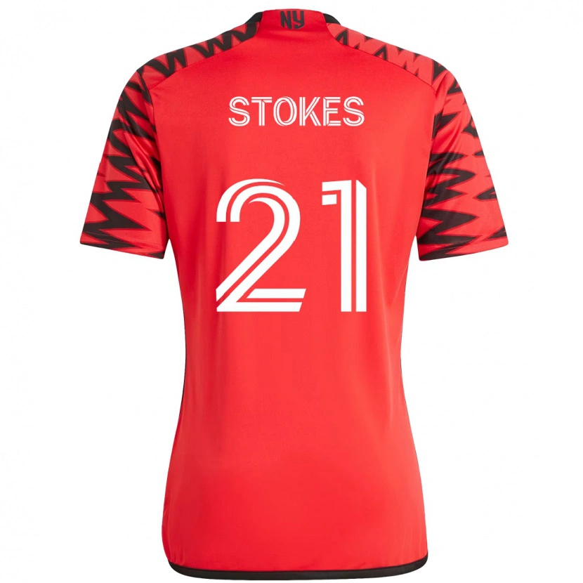 Danxen Criança Camisola Aidan Stokes #21 Vermelho Preto Principal 2025/26 Camisa Brasil