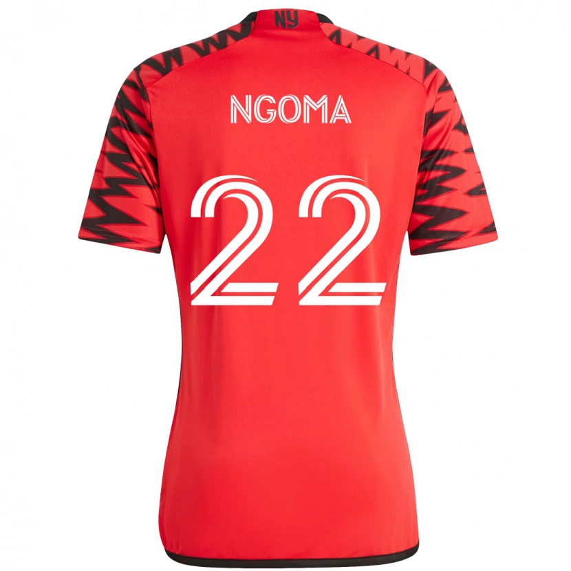 Danxen Criança Camisola Serge Ngoma Jr. #22 Vermelho Preto Principal 2025/26 Camisa Brasil