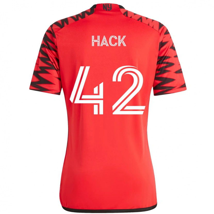 Danxen Criança Camisola Alexander Hack #42 Vermelho Preto Principal 2025/26 Camisa Brasil