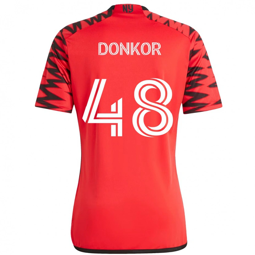 Danxen Criança Camisola Ronald Donkor #48 Vermelho Preto Principal 2025/26 Camisa Brasil