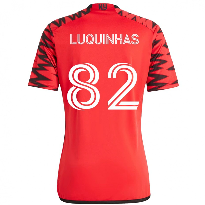 Danxen Criança Camisola Luquinhas #82 Vermelho Preto Principal 2025/26 Camisa Brasil