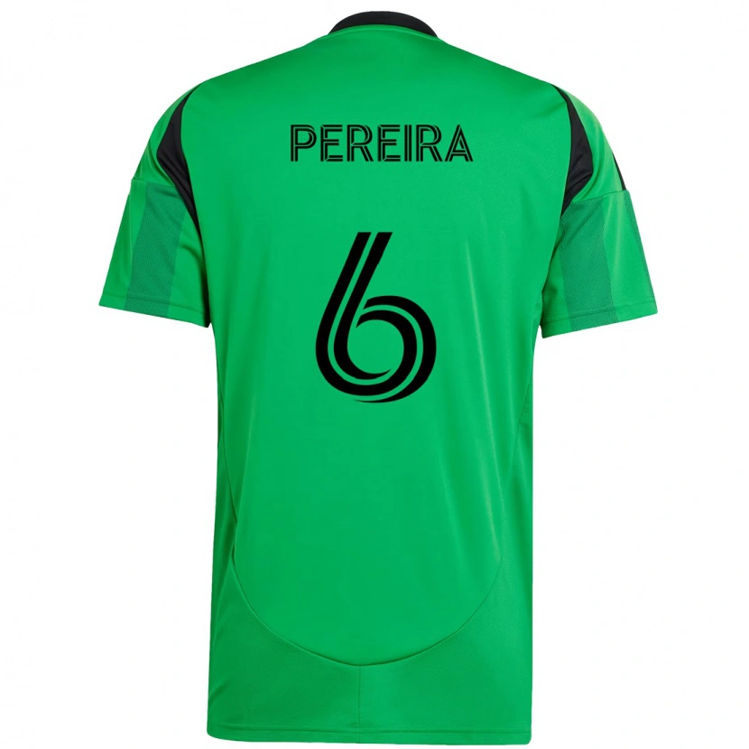 Danxen Criança Camisola Daniel Pereira #6 Verde Preto Principal 2025/26 Camisa Brasil