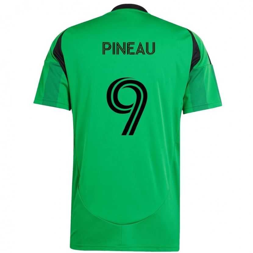 Danxen Criança Camisola Sebastien Pineau #9 Verde Preto Principal 2025/26 Camisa Brasil