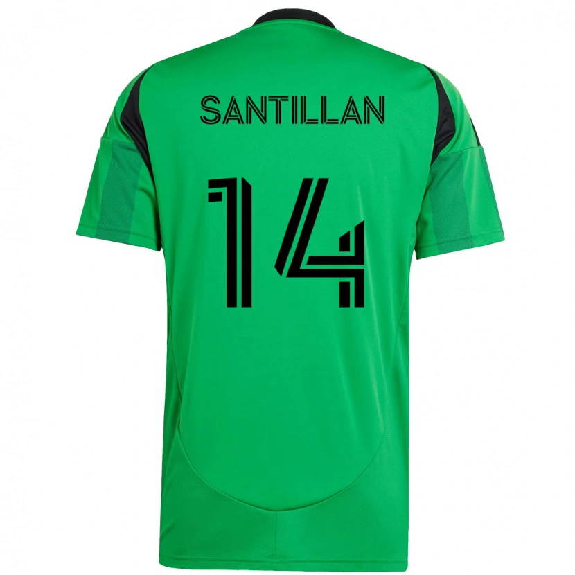 Danxen Criança Camisola Jonathan Santillan #14 Verde Preto Principal 2025/26 Camisa Brasil