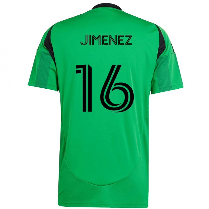 Danxen Criança Camisola Héctor Jiménez #16 Verde Preto Principal 2025/26 Camisa Brasil
