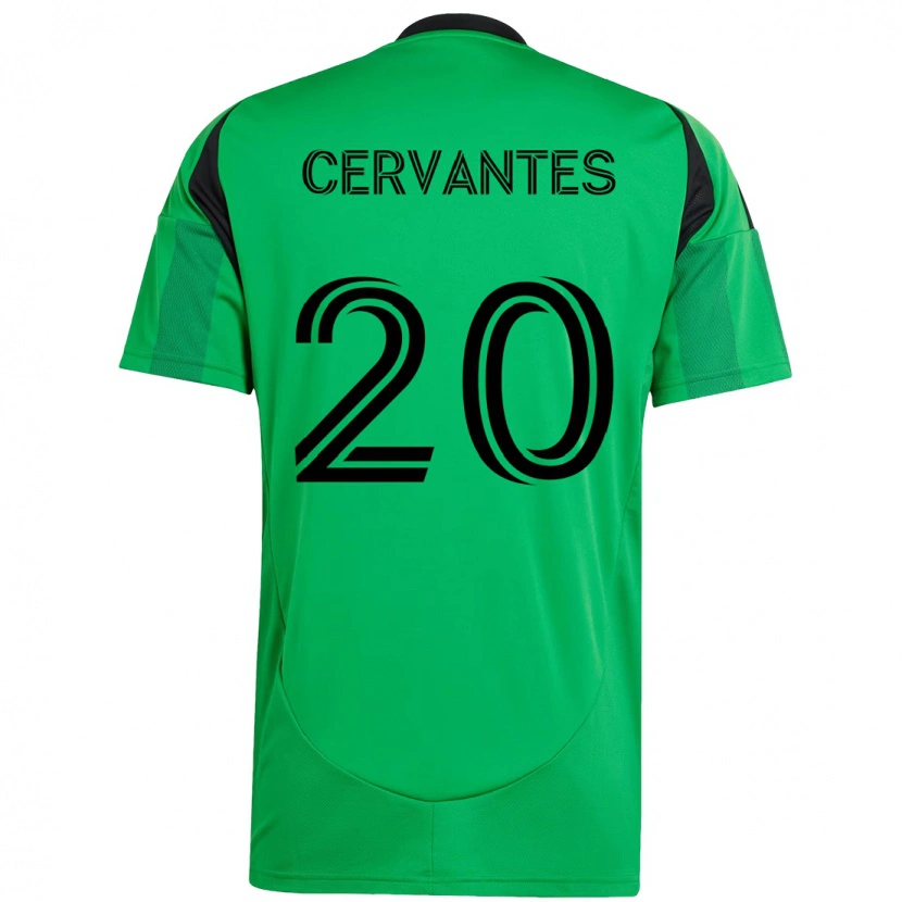Danxen Criança Camisola Aaron Cervantes #20 Verde Preto Principal 2025/26 Camisa Brasil