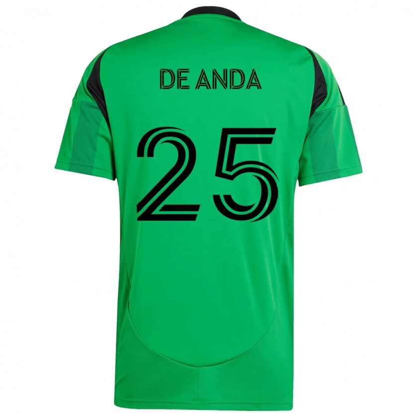 Danxen Criança Camisola Anthony De Anda #25 Verde Preto Principal 2025/26 Camisa Brasil
