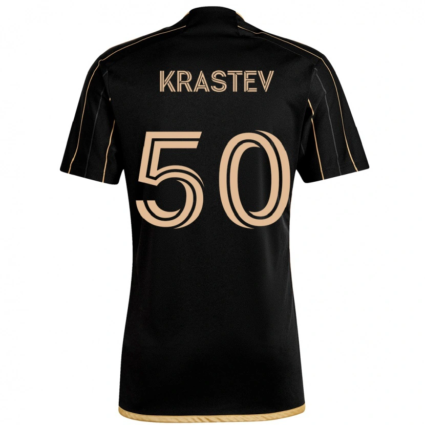 Danxen Criança Camisola Filip Krastev #50 Preto Castanho Principal 2025/26 Camisa Brasil