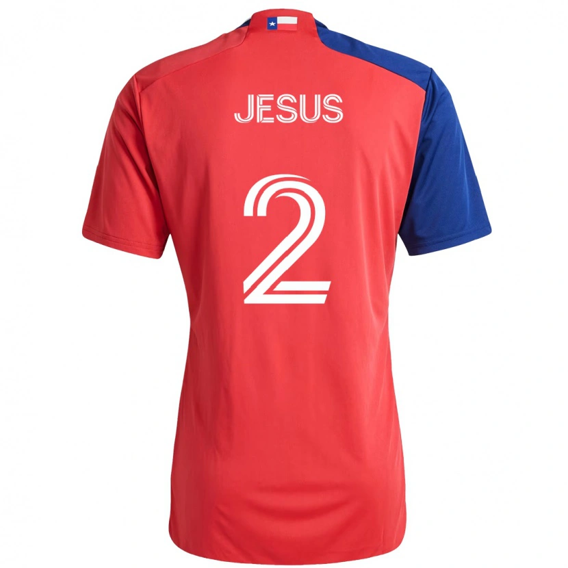 Danxen Criança Camisola Geovane Jesus #2 Vermelho Azul Marinho Principal 2025/26 Camisa Brasil