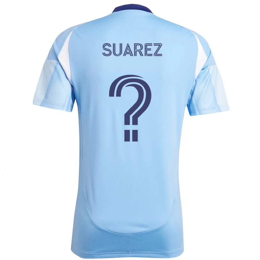 Danxen Criança Camisola Anthony Suarez #0 Azul Claro Principal 2025/26 Camisa Brasil