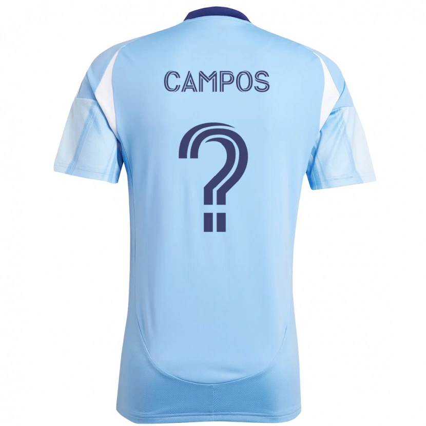 Danxen Criança Camisola Adonis Campos #0 Azul Claro Principal 2025/26 Camisa Brasil