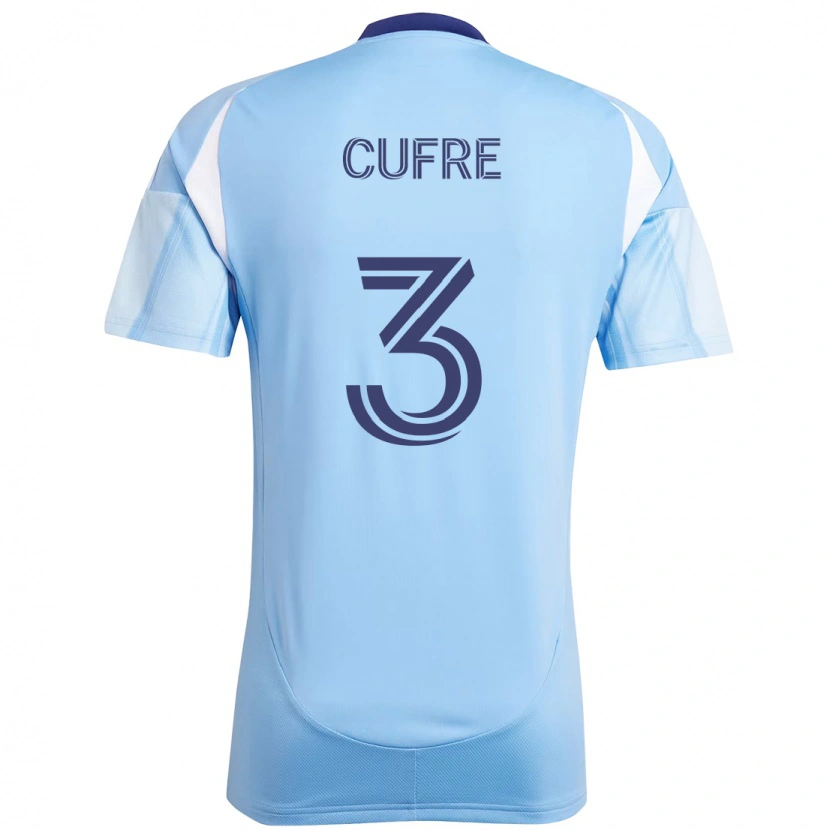 Danxen Criança Camisola Braian Cufré #3 Azul Claro Principal 2025/26 Camisa Brasil