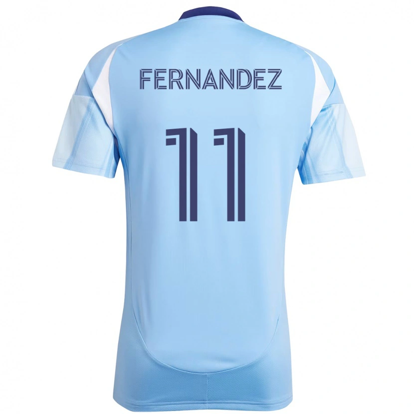 Danxen Criança Camisola Julián Fernández #11 Azul Claro Principal 2025/26 Camisa Brasil