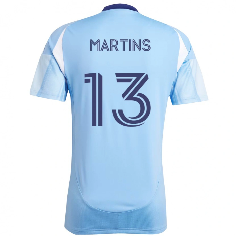 Danxen Criança Camisola Thiago Martins #13 Azul Claro Principal 2025/26 Camisa Brasil