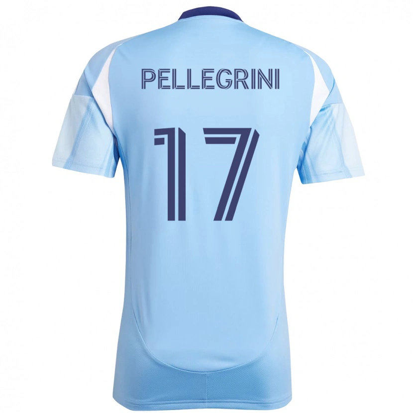 Danxen Criança Camisola Matías Pellegrini #17 Azul Claro Principal 2025/26 Camisa Brasil