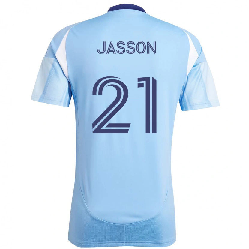 Danxen Criança Camisola Andres Jasson #21 Azul Claro Principal 2025/26 Camisa Brasil