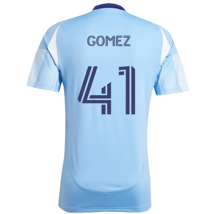 Danxen Criança Camisola Julián Gómez #41 Azul Claro Principal 2025/26 Camisa Brasil
