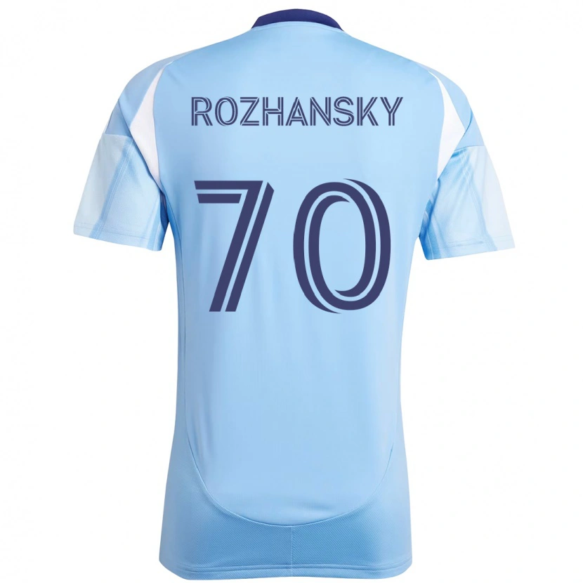 Danxen Criança Camisola Jake Rozhansky #70 Azul Claro Principal 2025/26 Camisa Brasil
