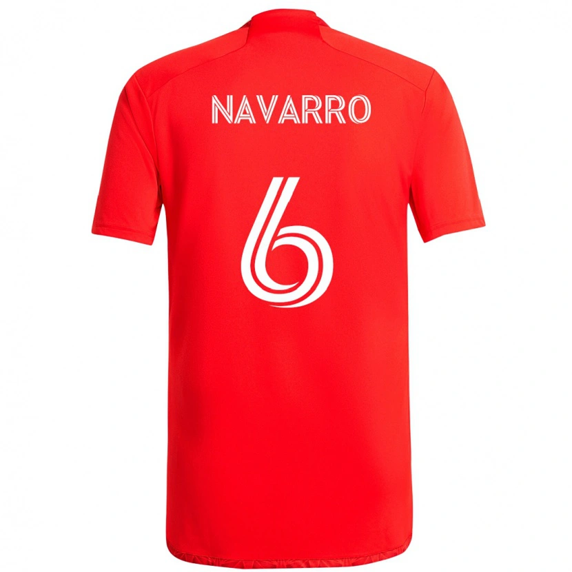 Danxen Criança Camisola Miguel Navarro #6 Vermelho Branco Principal 2025/26 Camisa Brasil