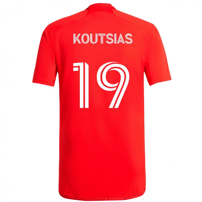 Danxen Criança Camisola Georgios Koutsias #19 Vermelho Branco Principal 2025/26 Camisa Brasil