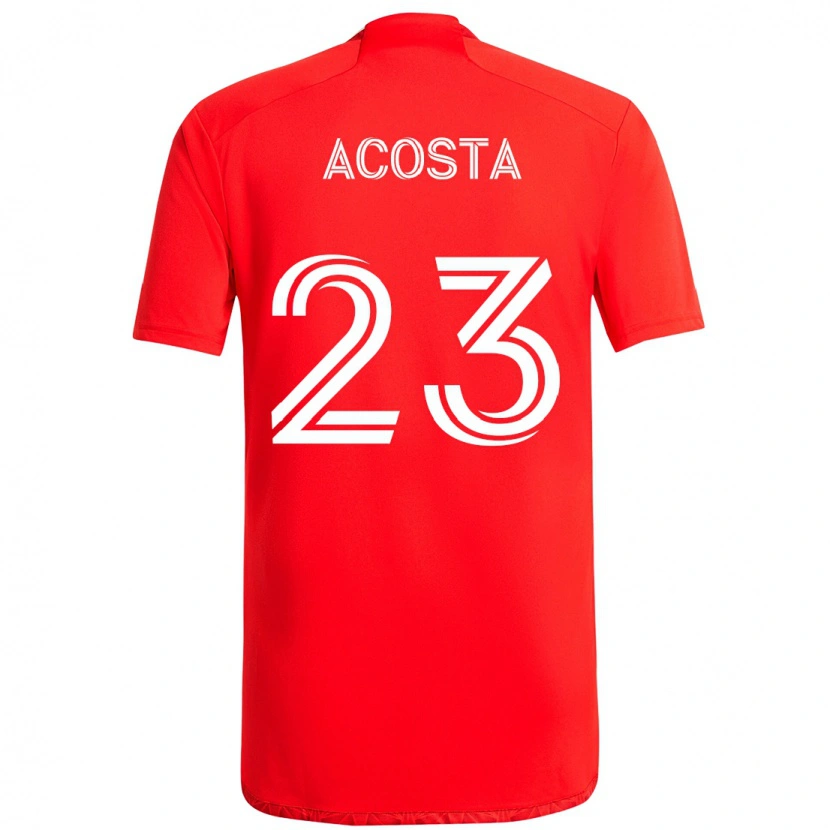 Danxen Criança Camisola Kellyn Acosta #23 Vermelho Branco Principal 2025/26 Camisa Brasil
