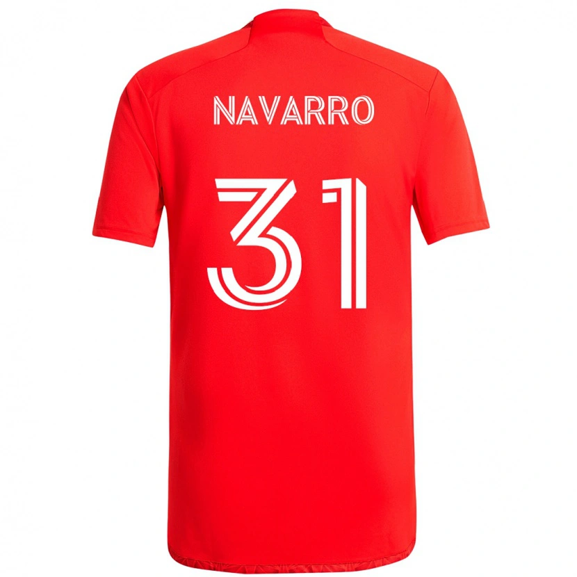 Danxen Criança Camisola Federico Navarro #31 Vermelho Branco Principal 2025/26 Camisa Brasil