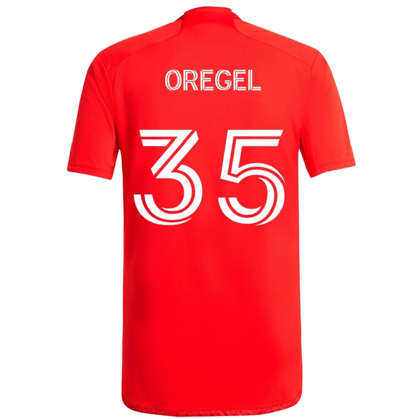 Danxen Criança Camisola Sergio Oregel #35 Vermelho Branco Principal 2025/26 Camisa Brasil