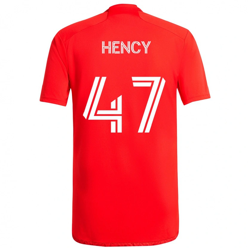 Danxen Criança Camisola Billy Hency #47 Vermelho Branco Principal 2025/26 Camisa Brasil