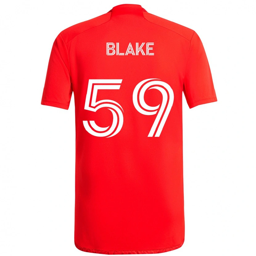 Danxen Criança Camisola Romain Blake #59 Vermelho Branco Principal 2025/26 Camisa Brasil