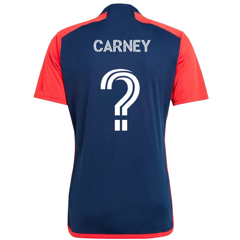 Danxen Criança Camisola Ryan Carney #0 Azul Vermelho Principal 2025/26 Camisa Brasil