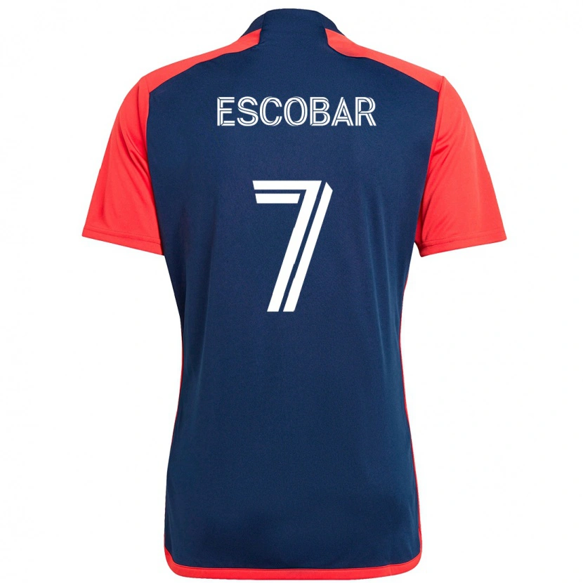 Danxen Criança Camisola Olger Escobar #7 Azul Vermelho Principal 2025/26 Camisa Brasil