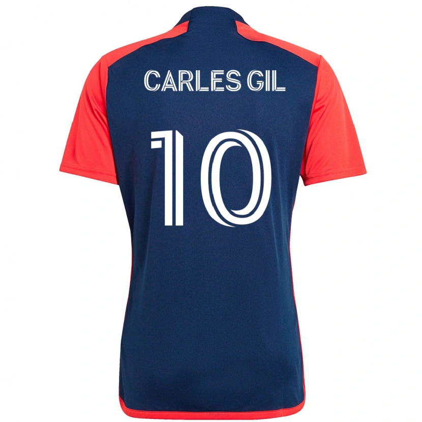 Danxen Criança Camisola Carles Gil #10 Azul Vermelho Principal 2025/26 Camisa Brasil