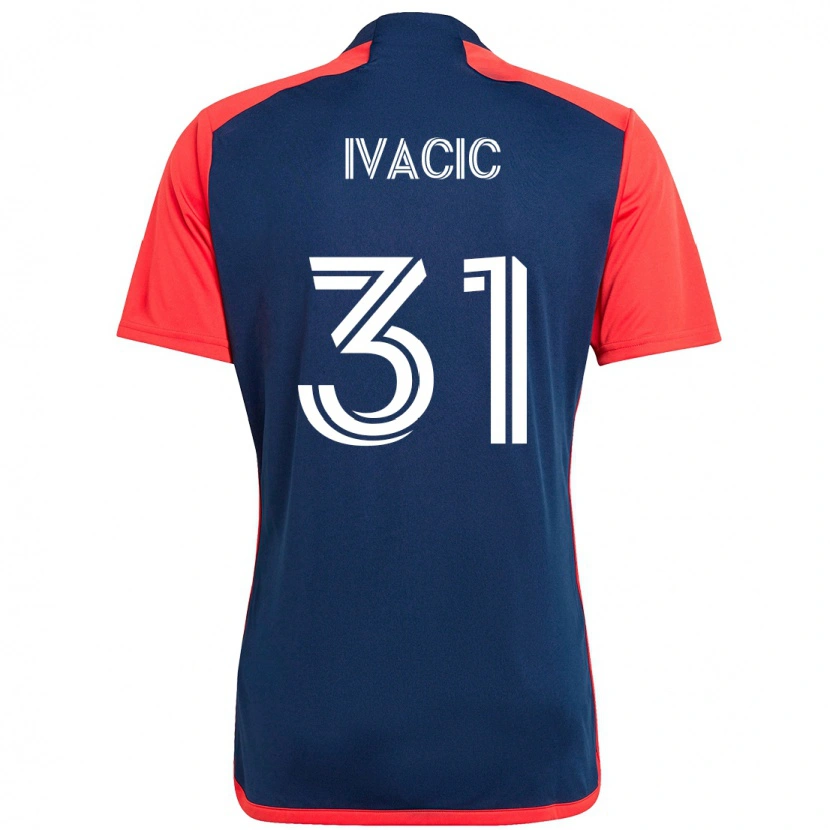 Danxen Criança Camisola Aljaz Ivacic #31 Azul Vermelho Principal 2025/26 Camisa Brasil