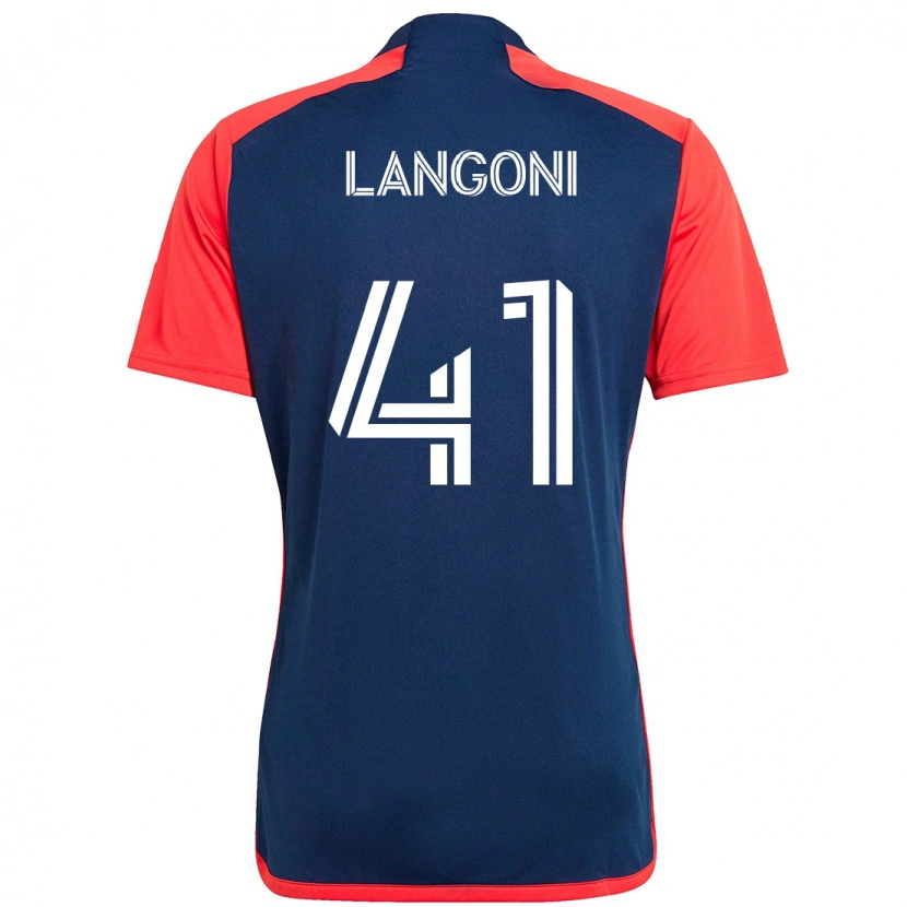 Danxen Criança Camisola Luca Langoni #41 Azul Vermelho Principal 2025/26 Camisa Brasil